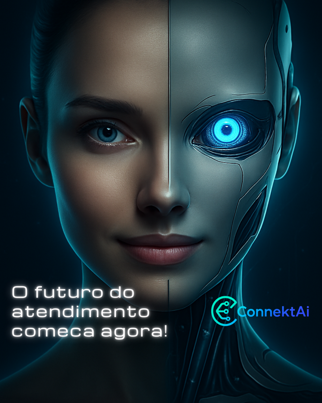Metade humana, metade robô — ConnektAI